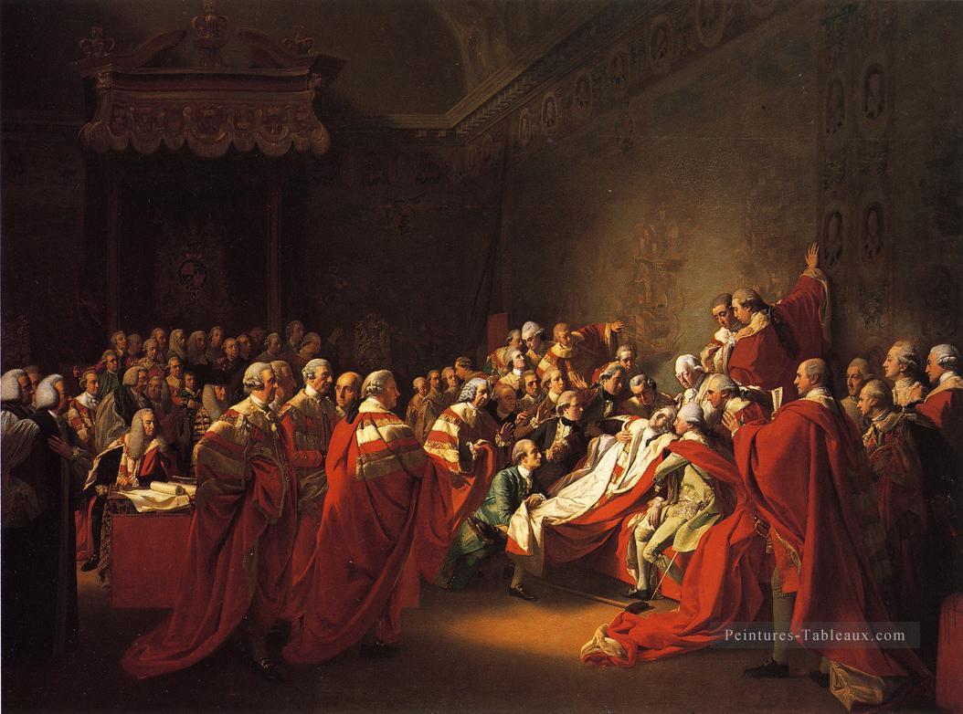 La Colapse du Comte de Chatham à la Chambre des Lords aka La Mort John Singleton Copley Peintures à l'huile